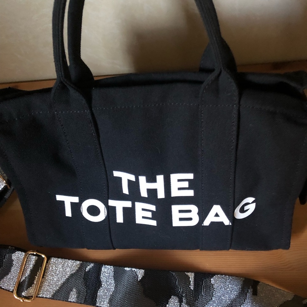 Black The Tote Bag Canvas Tote